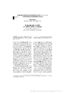 "The Gypsy Baron" Operetta (1885) as a musical document of a certain age = Operetka "Baron cygański" (1885) jako muzyczny dokument pewnej epoki