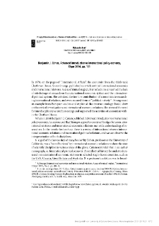 Benjamin J. Cohen, Advanced introduction to international policy economy - recenzja