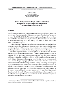 The rise of independence feelings in Catalonia and Scotland. A longitudinal study on the profile of independence in the beginning of the 21st century