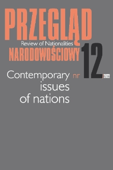 Przegląd Narodowościowy / Review of Nationalities: tom 12 - Contemporary issues of nations - contents