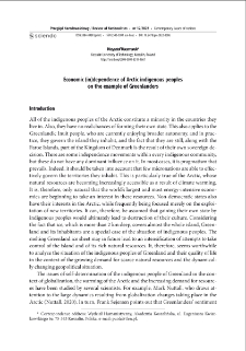 Economic (in)dependence of Arctic indigenous peoples on the example of Greenlanders