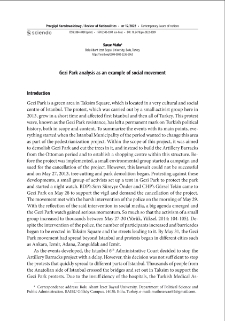 Gezi Park analysis as an example of social movement