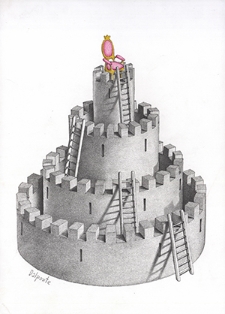 Zamek [3] : VI Otwarty Międzynarodowy Konkurs na Rysunek Satyryczny / Paolo Dalponte