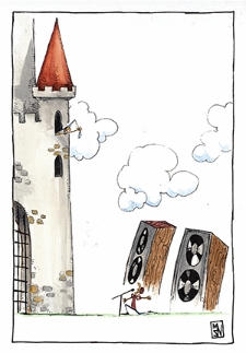 Zamek [1] : VI Otwarty Międzynarodowy Konkurs na Rysunek Satyryczny / Manuel Gomez Nieves
