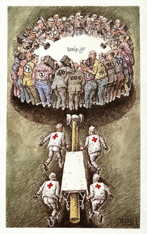 Zamek [5] : VI Otwarty Międzynarodowy Konkurs na Rysunek Satyryczny / Mihai Ignat