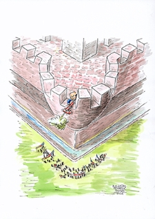 Zamek [3] : VI Otwarty Międzynarodowy Konkurs na Rysunek Satyryczny / Alejandro "Ate" Tempesta Tastás