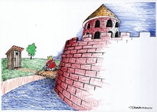 Zamek [2] : VI Otwarty Międzynarodowy Konkurs na Rysunek Satyryczny / Jan Surma