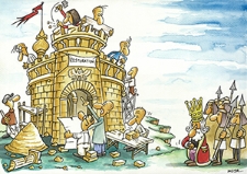 Zamek [3] : VI Otwarty Międzynarodowy Konkurs na Rysunek Satyryczny / Musa Gumus