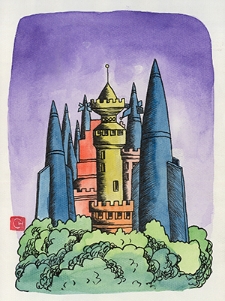 Zamek : VI Otwarty Międzynarodowy Konkurs na Rysunek Satyryczny / Chen Dong