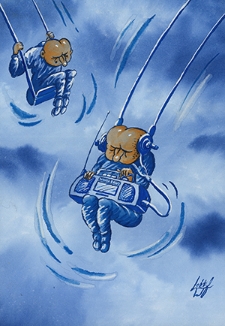 Radio [1] : VII Otwarty Międzynarodowy Konkurs na Rysunek Satyryczny / Oleg Loktyev