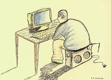 Radio : VII Otwarty Międzynarodowy Konkurs na Rysunek Satyryczny / Hosnieh Akbari Kamran