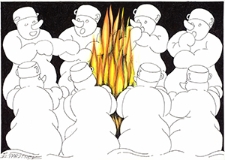 Ochrona przed chłodem i upałem [2] : VIII Otwarty Międzynarodowy Konkurs na Rysunek Satyryczny / Ireneusz Parzyszek