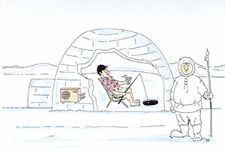 Ochrona przed chłodem i upałem : VIII Otwarty Międzynarodowy Konkurs na Rysunek Satyryczny / Predrag Rebić