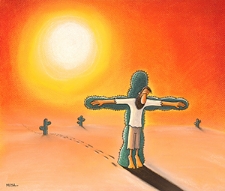 Ochrona przed chłodem i upałem [1] : VIII Otwarty Międzynarodowy Konkurs na Rysunek Satyryczny / Musa Gumus