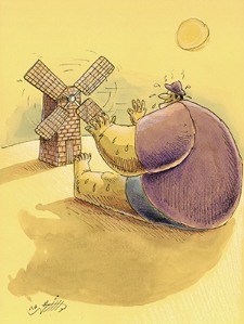 Ochrona przed chłodem i upałem [2] : VIII Otwarty Międzynarodowy Konkurs na Rysunek Satyryczny / Dost Mohammad Tehrani