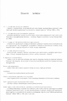 Prowadzenie badań jakościowych - słownik termin&oacute;w