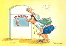 Ochrona przed chłodem i upałem [2] : VIII Otwarty Międzynarodowy Konkurs na Rysunek Satyryczny / Radik Azizov