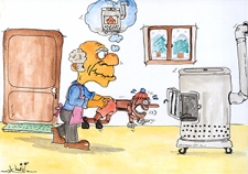 Ochrona przed chłodem i upałem [1] : VIII Otwarty Międzynarodowy Konkurs na Rysunek Satyryczny / Sohrab Kheiri