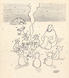 Ochrona przed chłodem i upałem : VIII Otwarty Międzynarodowy Konkurs na Rysunek Satyryczny / Jorge Ad?o