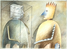 Ochrona przed chłodem i upałem [2] : VIII Otwarty Międzynarodowy Konkurs na Rysunek Satyryczny / Tasso Jos&eacute; Menezes Lanza