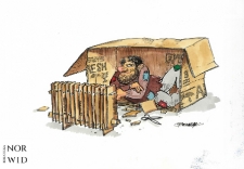 Ochrona przed chłodem i upałem [2] : VIII Otwarty Międzynarodowy Konkurs na Rysunek Satyryczny / Bartłomiej Belniak