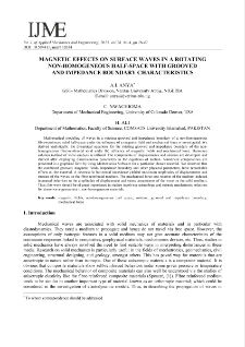Magnetic effects on surface waves in a rotating non-homogeneous half-space with grooved and impedance boundary characteristics