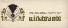 Dni Zielonej Góry - 1971. Winobranie: [zaproszenie na inaugurację]