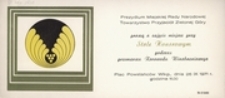 [Zaproszenie na miejsce przy Stole Honorowym podczas przemarszu Korowodu Winobraniowego 26 IX 1971 r.]