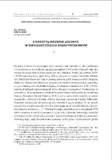 Stereotyp nazwisk polskich w dwudziestoleciu międzywojennym = The stereotype of polish surnames in the interwar period of the polish 20th century history