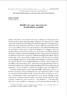 Nazwy "skrzypu <equisetum>" w?dialekcie śląskim = The names of "skrzyp <equisetum>" in the Silesian dialect