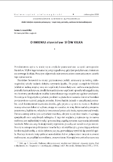 O?imieniu Stanisław słów kilka = A?Few Words about the Name Stanisław