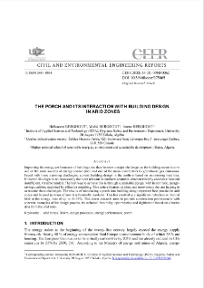 The Porch and its Interaction with Building Design in Arid Zones