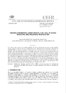 Feeding a Membrane-less Microbial Fuel Cell by Mixed Municipal and Industrial Wastewater