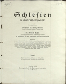 Schlesien in Farbenphotographie: [Textband], Band I