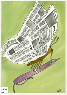 Gazeta [2] : IX Otwarty Międzynarodowy Konkurs na Rysunek Satyryczny / Marzieh Rezaei