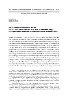 Między pamięcią a łagodzeniem traumy. Rzeź wołyńska w wierszach Wojciecha Wencla z tomu "De profundis" i w opowiadaniach Stanisława Srokowskiego z cykl&oacute;w "Nienawiść" i "Strach" = Between the memory and the assuagement of trauma. Volhynian massacre in the poems by Wojciech Wencel from the collection "De profundis" and in the short stories by Stanisław Srokowski from the cycles "Nienawiść" and "Strach"