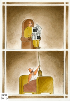 Gazeta [1] : IX Otwarty Międzynarodowy Konkurs na Rysunek Satyryczny / Mahmood Nazari