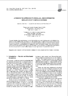 A federated approach to parallel and distributed simulation of complex systems