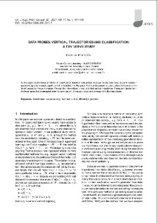 Data probes, vertical trajectories and classification: A tentative study