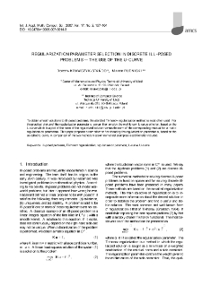 Regularization parameter selection in discrete ill-posed problems - The use of the U-curve