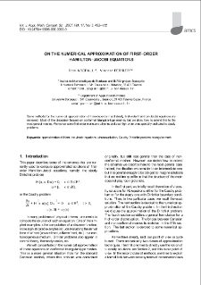 On the numerical approximation of first-order Hamilton-Jacobi equations