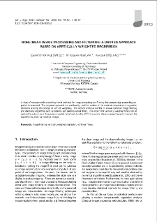 Nonlinear image processing and filtering: A unified approach based on vertically weighted regression