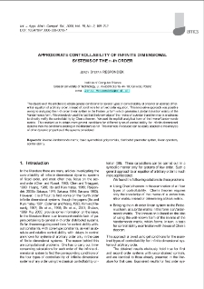 Approximate controllability of infinite dimensional systems of the n-th order
