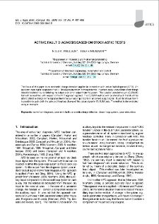Active fault diagnosis based on stochastic tests
