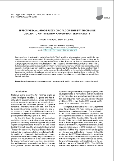 Effective dual-mode fuzzy DMC algorithms with on-line quadratic optimization and guaranteed stability