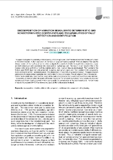 Decomposition of vibration signals into deterministic and nondeterministic components and its capabilities of fault detection and identification