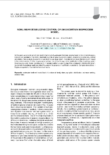 Nonlinear stabilizing control of an uncertain bioprocess model