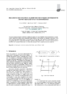 Recursive identification algorithm for dynamic systems with output backlash and its convergence