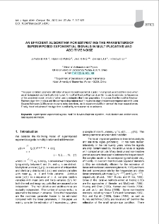 An efficient algorithm for estimating the parameters of superimposed exponential signals in multiplicative and additive noise