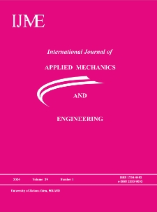 International Journal of Applied Mechanics and Engineering (IJAME), volume 29, number 1 (2024) - spis treści